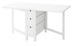 Klaptafel wit type Ikea Norden, Ophalen, 50 tot 100 cm, Zo goed als nieuw, 150 tot 200 cm