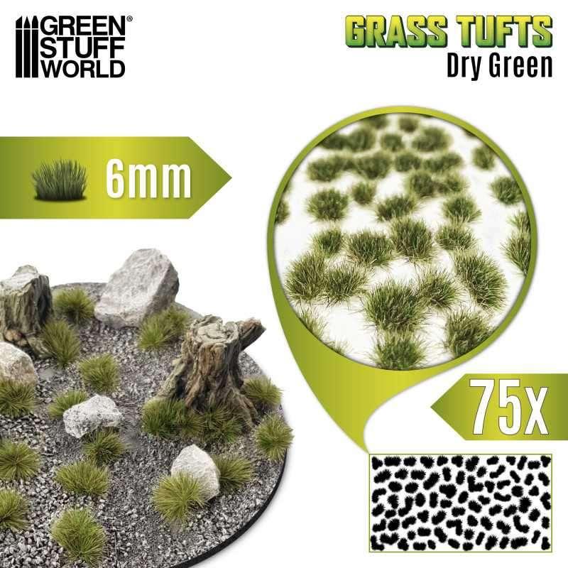 Grass TUFTS - 6mm self-adhesive - DRY GREEN 10670, Overige merken, Gelijkstroom, Natuur, Spanje