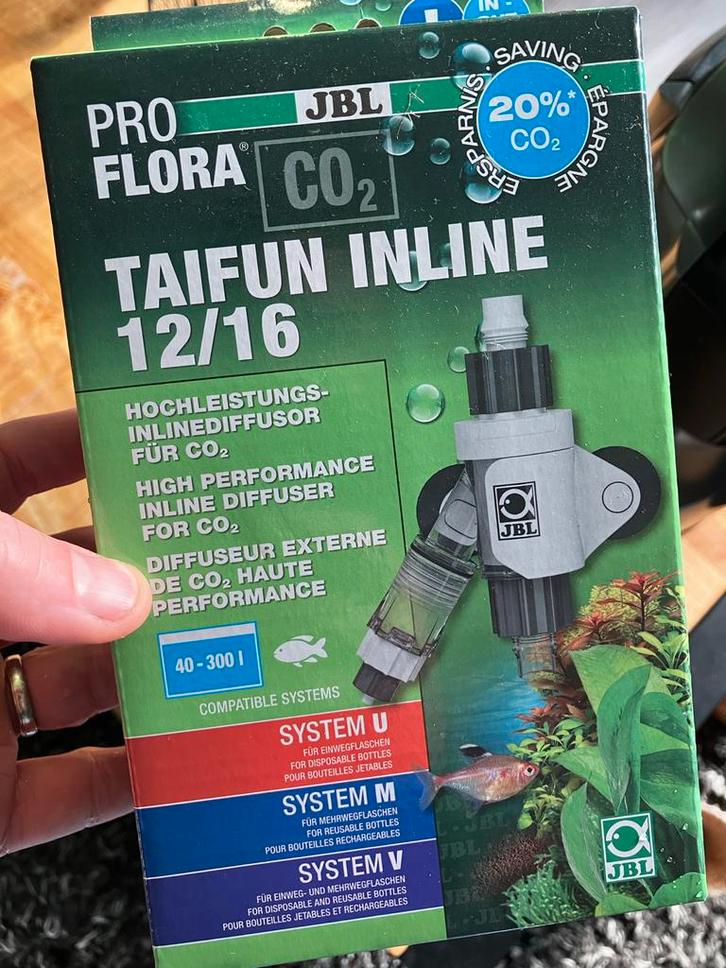 JBL ProFlora Taifun Inline 12/16 CO₂-diffusor, Dieren en Toebehoren, Vissen | Aquaria en Toebehoren, Zo goed als nieuw, Filter of Co2