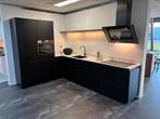 Showroomkeuken 26 polymeer glas greeploos zwart, Huis en Inrichting, Keuken | Complete keukens, Ophalen, Overige materialen, Zwart