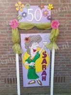SARAH feestbord tuinbord huren huur pop verjaardag 50 jaar, Ophalen, Zo goed als nieuw, Abraham of Sarah