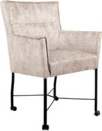 Armstoel London met wielen stof touche me oyster | Webshop, Huis en Inrichting, Stoelen, Modern design, Overige kleuren, Nieuw