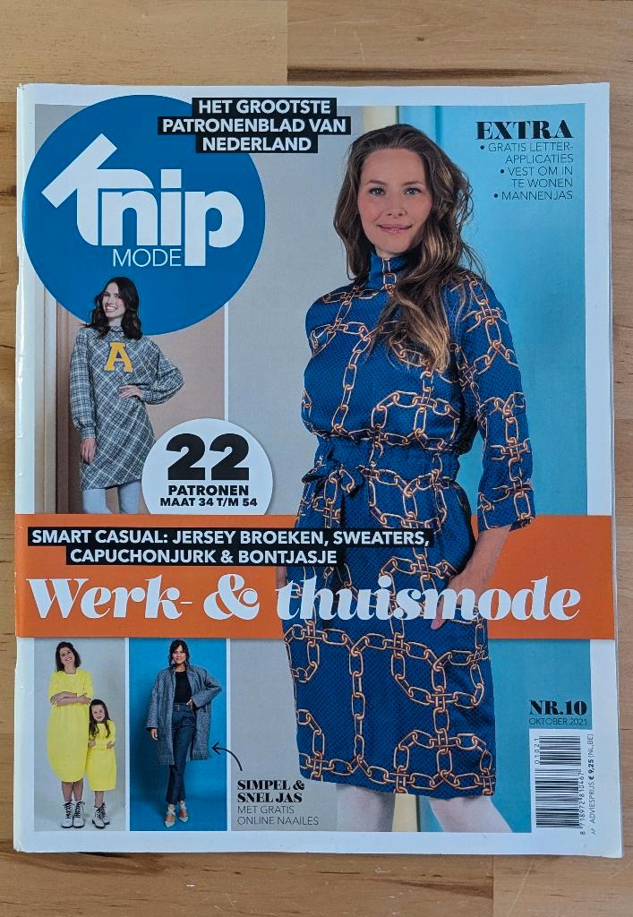 Knip mode nr 10 oktober 2021 comfort huiskleding, mannen, Hobby en Vrije tijd, Kledingpatronen, Zo goed als nieuw, Vrouw, Knipmode