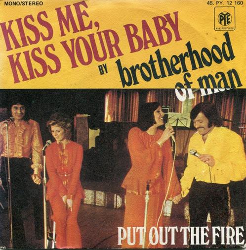 BROTHERHOOD OF MAN  -  Kiss me, kiss your baby, Cd's en Dvd's, Vinyl Singles, Gebruikt, Single, Pop, 7 inch, Ophalen of Verzenden