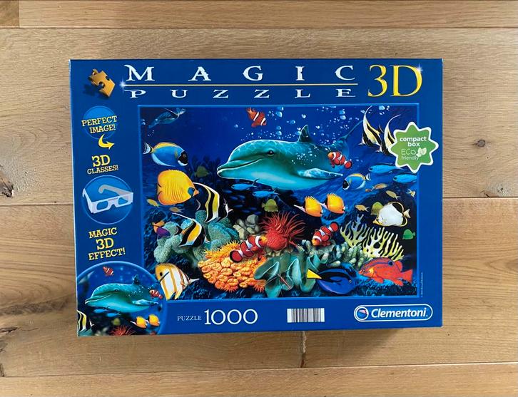 3D puzzel Clementini - Dolphin Reef, Hobby en Vrije tijd, Denksport en Puzzels, Gebruikt, Legpuzzel, 500 t/m 1500 stukjes, Ophalen of Verzenden