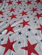 Stoer Eenpersoons Dekbedovertrek - Rode & Blauwe Sterren, Ophalen, Eenpersoons, Dekbedovertrek, Zo goed als nieuw