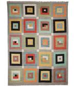 249x177 cm Handgeweven Moderne Wollen Kelim Tapijt, Ophalen of Verzenden