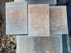 Betontegels voor terras grijs met terracotta, Doe-het-zelf en Verbouw, Tegels, Ophalen, Zo goed als nieuw, 20 tot 40 cm, Vloertegels