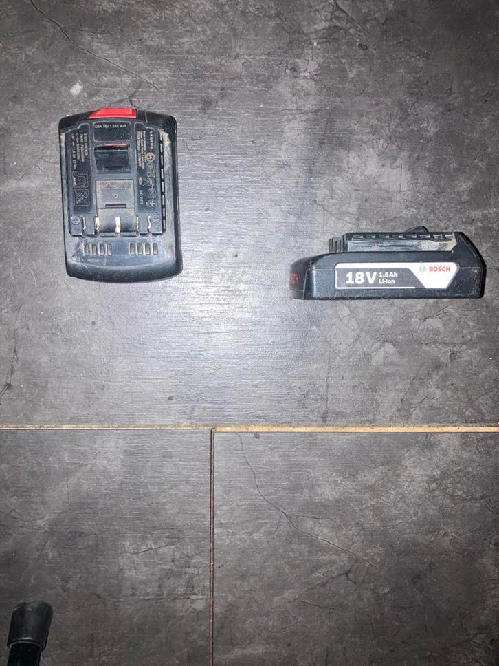 Bosch Accu 18V - 1 of 2 stuks, Doe-het-zelf en Verbouw, Gereedschap | Machine-onderdelen en Toebehoren, Gebruikt, Ophalen of Verzenden