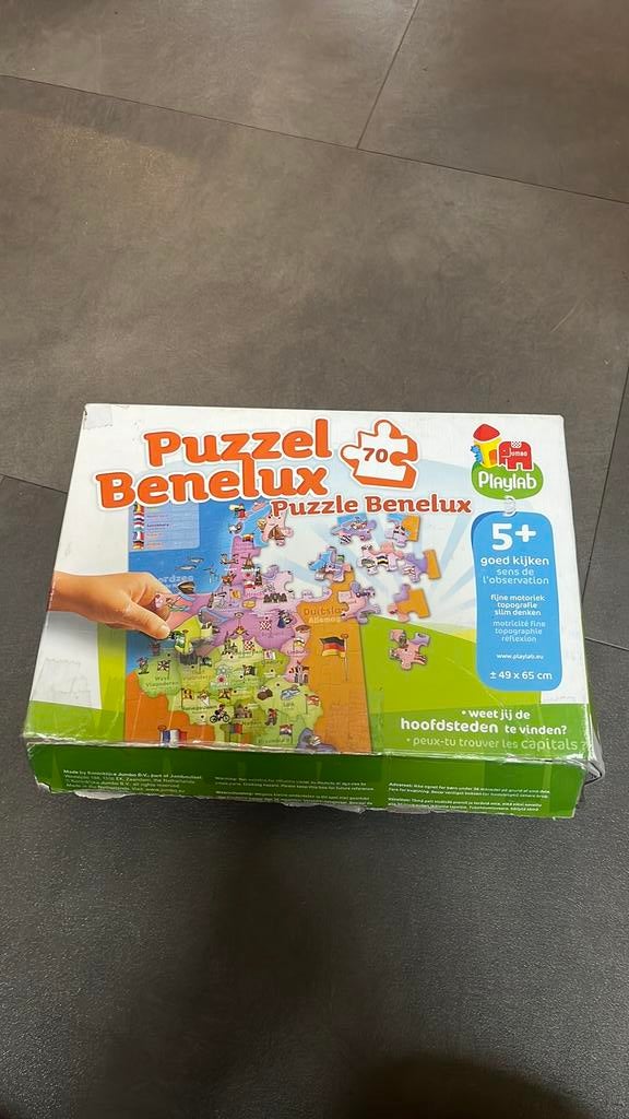 Puzzel Benelux – 5+ – Compleet, ., Ophalen of Verzenden, Zo goed als nieuw, .