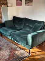Bank groen fluweel ruime tweezit, Huis en Inrichting, Ophalen, 150 tot 200 cm, Tweepersoons, 75 tot 100 cm