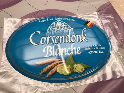 Corsendonk bier blanche reclamebord metaal, Verzamelen, Merken en Reclamevoorwerpen, Nieuw, Reclamebord, Ophalen of Verzenden
