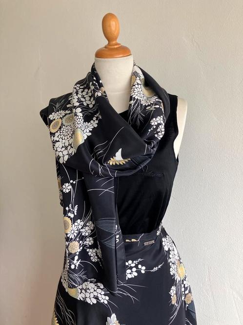 100% zijden rok, mt 42, met bijpassende sjaal, Geiger, Kleding | Dames, Rokken, Gedragen, Maat 42/44 (L), Zwart, Onder de knie