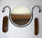 Vintage Hal Spiegel met Borstels - Jaren 40/50, Spiegel, Minder dan 50 cm, Gebruikt, Spiegel