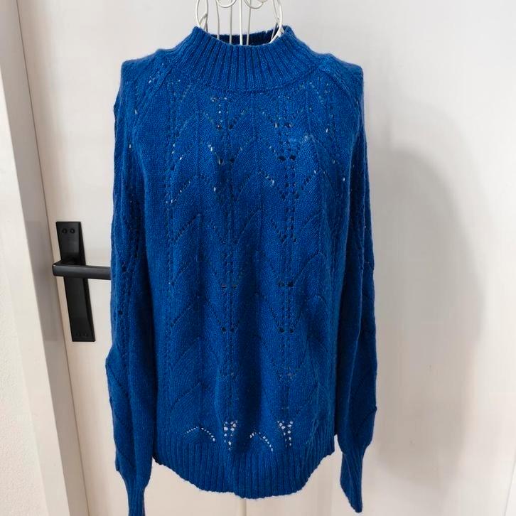 King Louie Joanie Raglan Top Farfalle M/L, Kleding | Dames, Truien en Vesten, Zo goed als nieuw, Maat 38/40 (M), Blauw, Ophalen of Verzenden