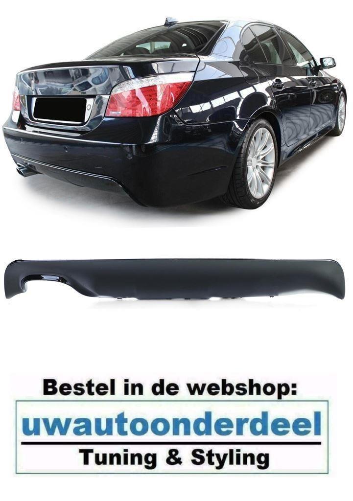 Achterbumper Diffuser Zwart Voor Bmw 5 Serie E60 E61 M Pakke, Auto diversen, Tuning en Styling, Verzenden