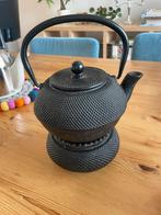 Gietijzeren Theepot en Warmhouder Theelicht van Bredemeijer, Ophalen, Gebruikt