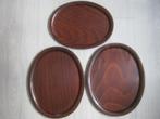 4× vintage dienblad Gerling dienblaadje, klein playwood blad, Ophalen of Verzenden, Gebruikt, Ovaal, Hout