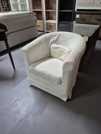 Mooie witte fauteuil - Ridderkerk, Ophalen, Gebruikt, 75 tot 100 cm, Stof
