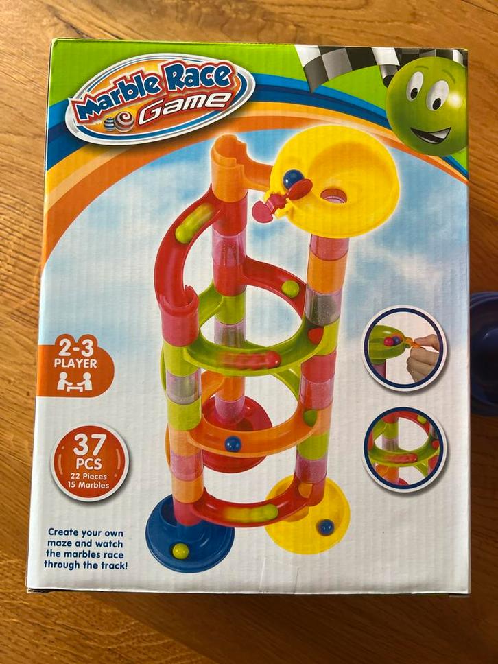 Marble Racer Game knikkerbaan 37 stuks, Kinderen en Baby's, Speelgoed | Overig, Zo goed als nieuw, Jongen of Meisje, Ophalen of Verzenden