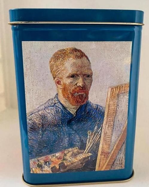 Blik: Vincent van Gogh 1890-1990. Hoogte 14 cm., Verzamelen, Blikken, Zo goed als nieuw, Overige, Overige merken, Ophalen of Verzenden