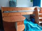 Bed half-hoogslaper uitschuifbaar bureau, Ophalen, Gebruikt, 90 cm, Eenpersoons