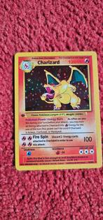 Neppe 1st ed. base set Charizard holo, Hobby en Vrije tijd, Ophalen of Verzenden, Losse kaart