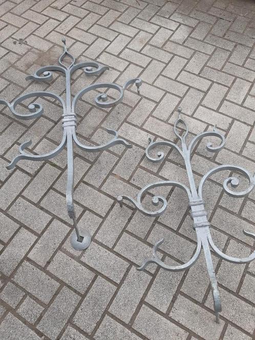 Lot gesmede grote muurankers, Tuin en Terras, Tuinwanddecoratie, Gebruikt, Ophalen