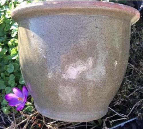 Groene geglazuurde stenen bloempotten vorstbestendig, Tuin en Terras, Bloempotten, Gebruikt, Terracotta, Binnen, Balkon, Tuin