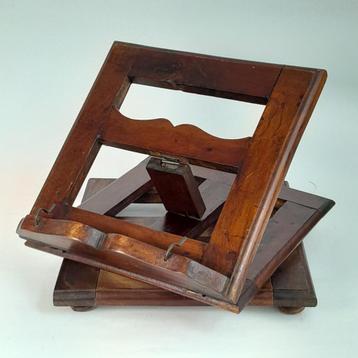 Antieke vintage boekenstandaard - houten boekenhouder  beschikbaar voor biedingen