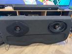 2x hoedenplank speakers met versterker, Ophalen of Verzenden, Zo goed als nieuw