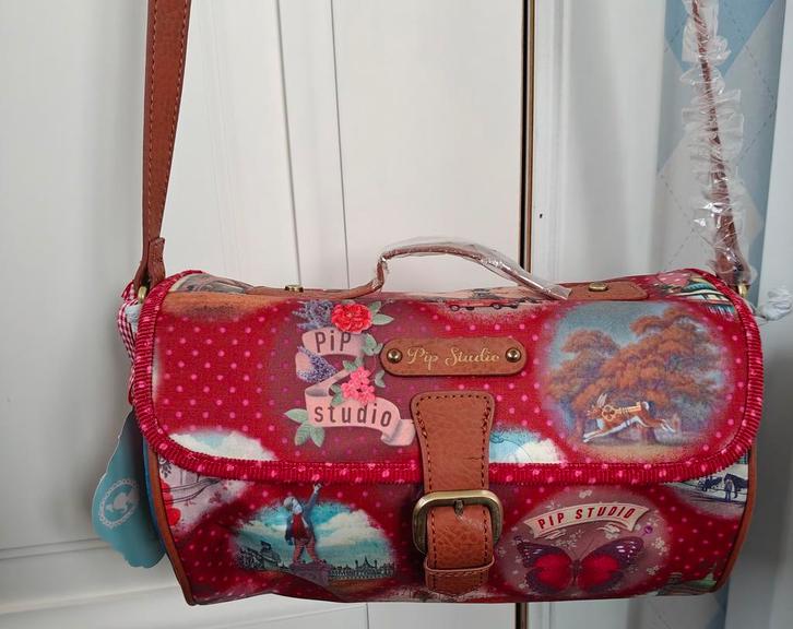 Nieuwe handtas Pip studio rood gebloemd fleurig speels, Sieraden, Tassen en Uiterlijk, Tassen | Damestassen, Nieuw, Handtas, Rood