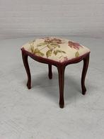 Queen Ann voetenbankje met romantische stof, Ophalen, Minder dan 50 cm, Gebruikt, 50 tot 75 cm