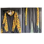 Vintage trainingspak Zakko zwart, geel, maat XL, Kleding | Heren, Sportkleding, Ophalen of Verzenden, Zo goed als nieuw, Maat 56/58 (XL)