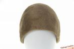 Antieke eivormige cocktailhoed cloche beigebruin haarvilt 59, Antiek en Kunst, Antiek | Kleding en Accessoires, Ophalen of Verzenden