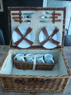 Picknickmand, koffer, riet, incl servies, Ophalen of Verzenden, Nieuw