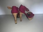 Donker roze plateau hakken maat 36 izgst, Ophalen of Verzenden, Zo goed als nieuw, Schoenen met hoge hakken, Roze
