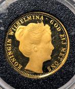 Gouden 10 Gulden 1898 Wilhelmina Replica Goud 585/1000, Ophalen of Verzenden, Koningin Wilhelmina, 10 gulden, Goud