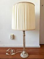 Antieke lampenkap met houtenvoet vloerlamp, Ophalen, Gebruikt, Metaal, Hollywood, regency, landelijk