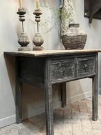 Oude chinese tafel sidetable 2 laden stoer robuust landelijk, Huis en Inrichting, Nieuw, Rechthoekig, 50 tot 75 cm, Overige houtsoorten