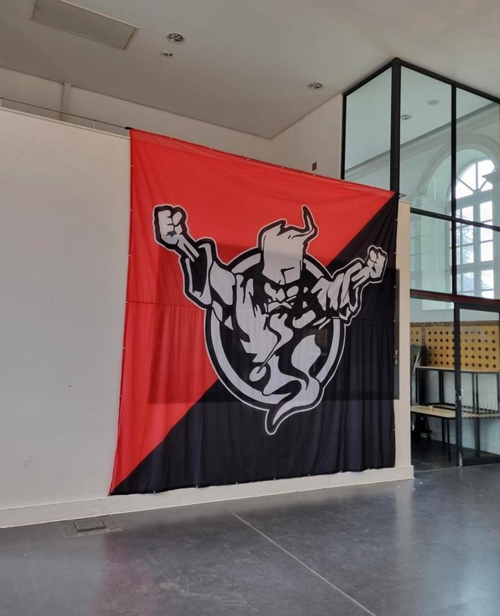 Thunderdome Vlag 4x4m ID&T Hardcore Gabber Early, Diversen, Vlaggen en Wimpels, Zo goed als nieuw, Verzenden