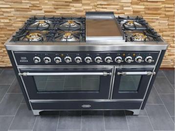 🔥Luxe Boretti Majestic Fornuis 120cm antraciet + rvs Frytop beschikbaar voor biedingen