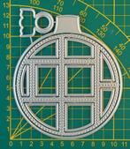 Snijmal/ postzegel frame kerstbal, Hobby en Vrije tijd, Kaarten | Zelf maken, Ophalen of Verzenden, Zo goed als nieuw, Overige thema's