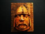 Sculptuur van een Noorman fraai houtuitgesneden ca. 1900, Antiek en Kunst, Ophalen of Verzenden