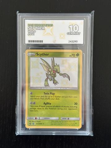 Pokémon Hidden Fates Scyther SV1 PSA/ACE Grading beschikbaar voor biedingen