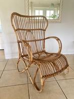 4 Vintage retro rotan fauteuil stoelen Rohé Manou Noordwolde, Huis en Inrichting, Stoelen, Ophalen, Gebruikt, Bruin, Boho Bohemian