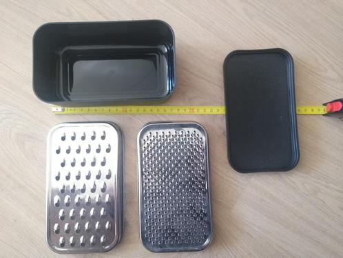 Rasp/groentesnijder/slicer met opvangbak 18 x 10 x 7 cm, Huis en Inrichting, Keuken | Keukenbenodigdheden, Nieuw, Ophalen of Verzenden