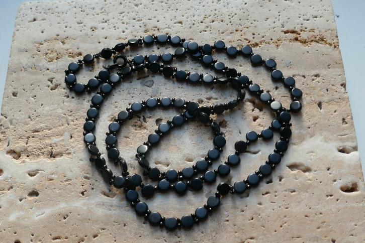 Orignele antieke lange gitten ketting, Sieraden, Tassen en Uiterlijk, Antieke sieraden, Ketting, Overige materialen, Verzenden