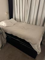 Zo goed als nieuwe boxspring met opbergruimte, 90 cm, Eenpersoons, Zwart, Ophalen of Verzenden