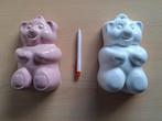 2 keramische teddybeer puddingvormen, Antiek en Kunst, Ophalen of Verzenden